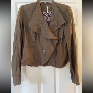 Free People Lightweight Jacket Size 8 Olive Green
